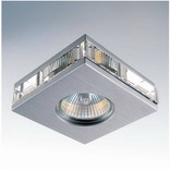 002109 (004020) Светильник ALUME QUAD LO MR16/HP16 АЛЮМ ХРОМ/ПРОЗРАЧНЫЙ